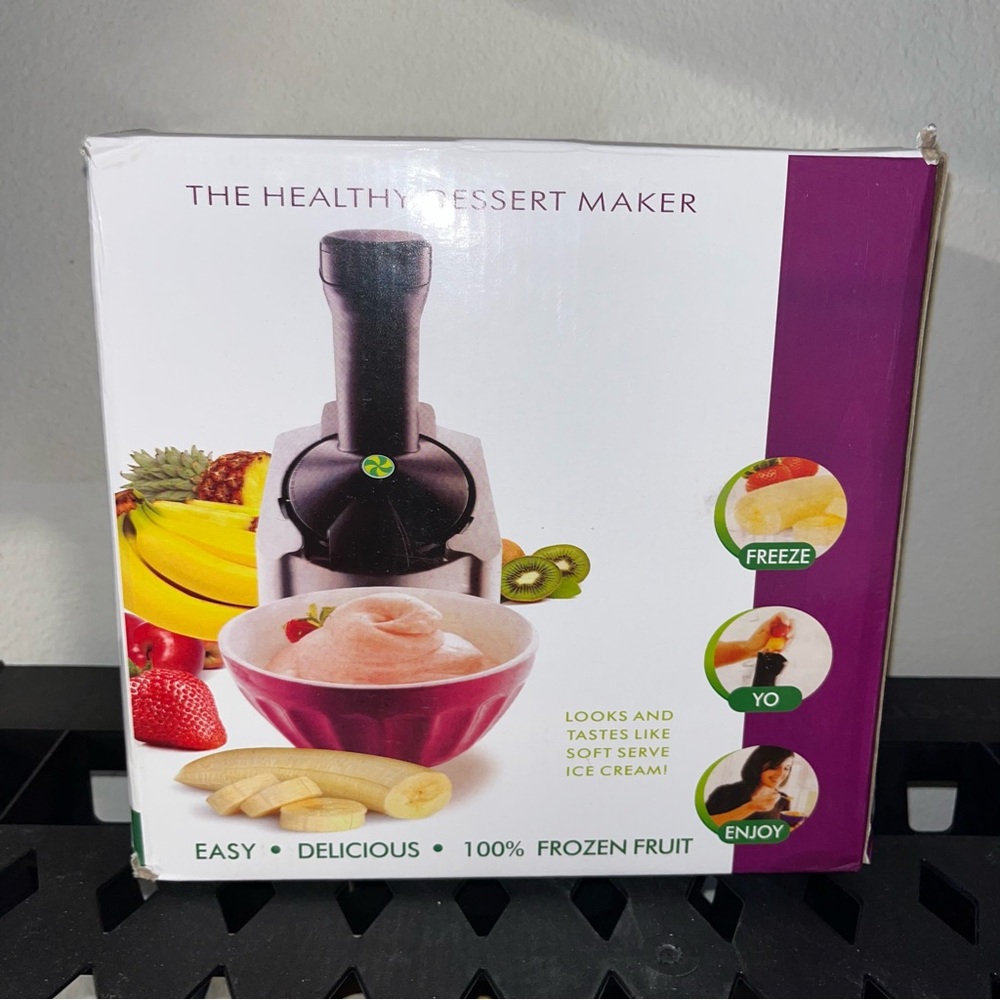 The Healthy Dessert Maker Frozen Fruit Dessert Machine- Home Made Dessert open
